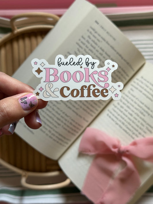 Fueled by Books Coffee Sticker